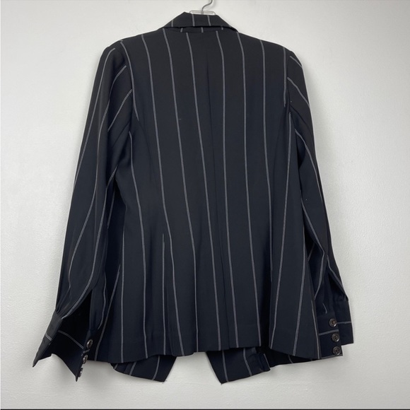 Anine Bing Striped Single Button Blazer Jacket - Picture 7 of 7